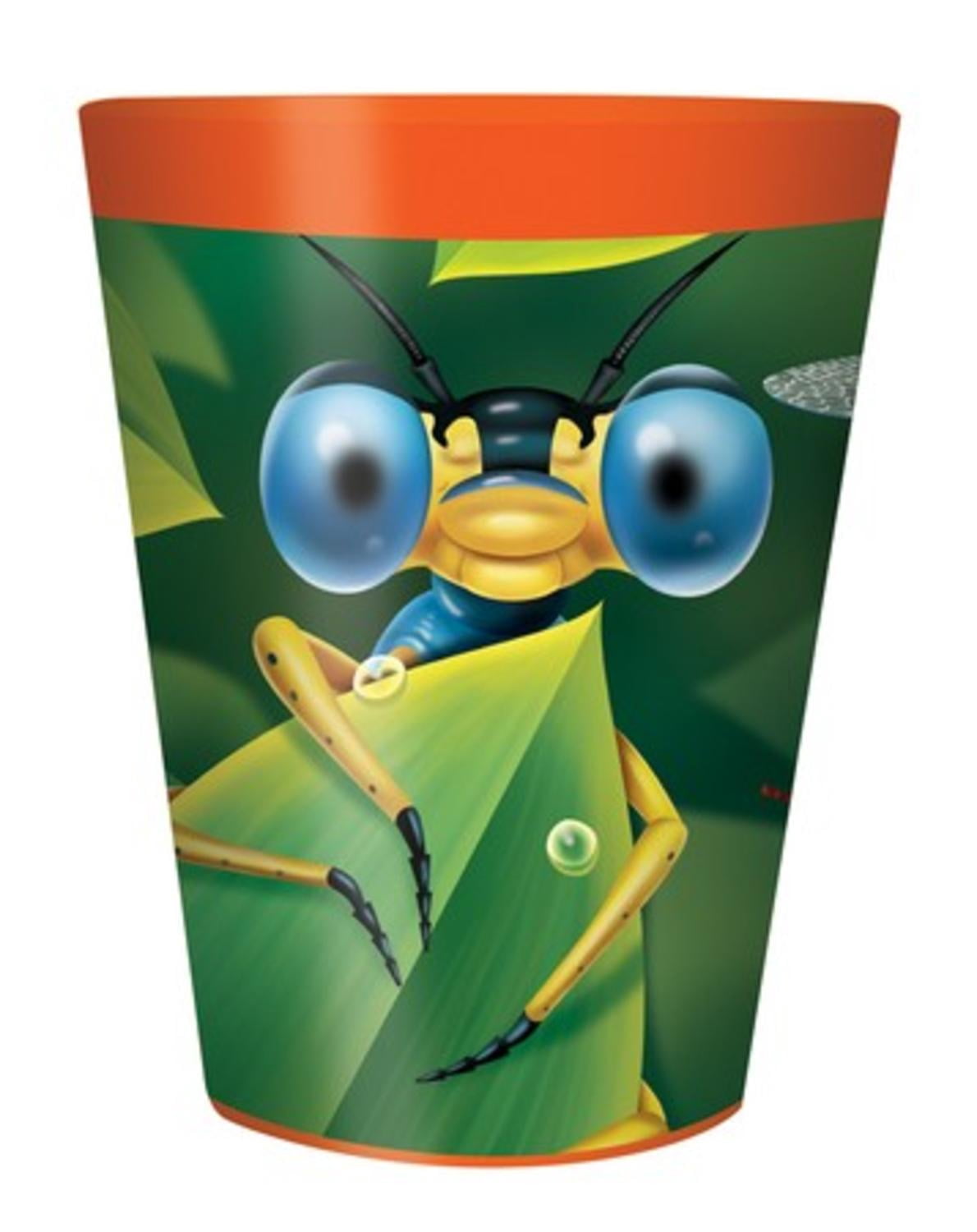 Pack of 12 Orange and Green Bug Eyed Printed Disposable Plastic ...