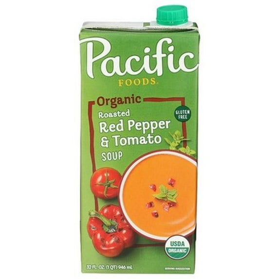 (Pack of 12) Pacific Foods Creamy Roasted Pepper Tomato Organic Soup 32 Oz