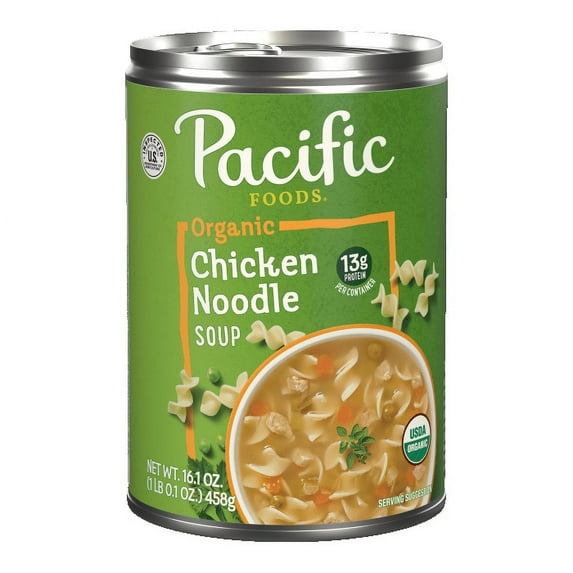 Pack of 12, Pacific Foods Organic Chicken Noodle Soup, 16.1 oz