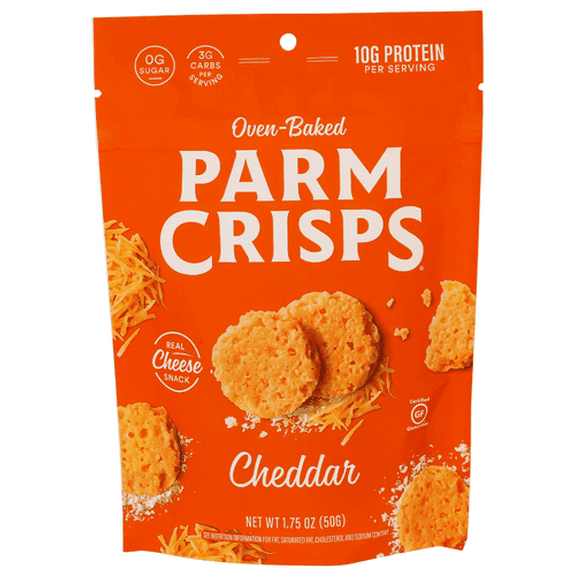 Pack of 12 Parm Crisps Crisp Cheddar Parmesan Minis 1.75 oz