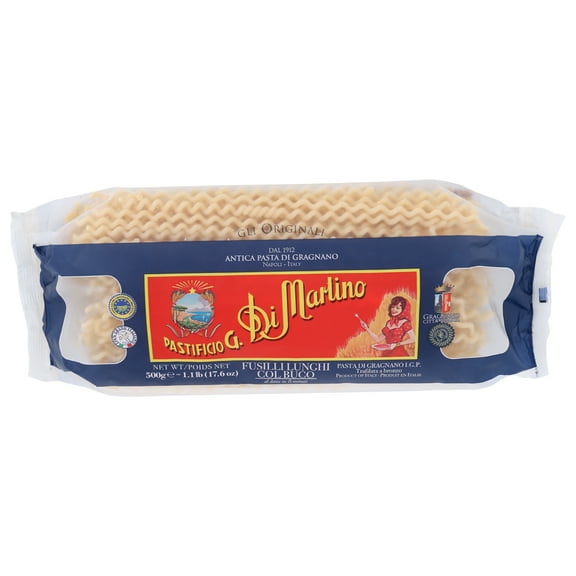 (Pack of 12), Pastificio G. Di Martino Fusilli Lunghi Pasta, 500g