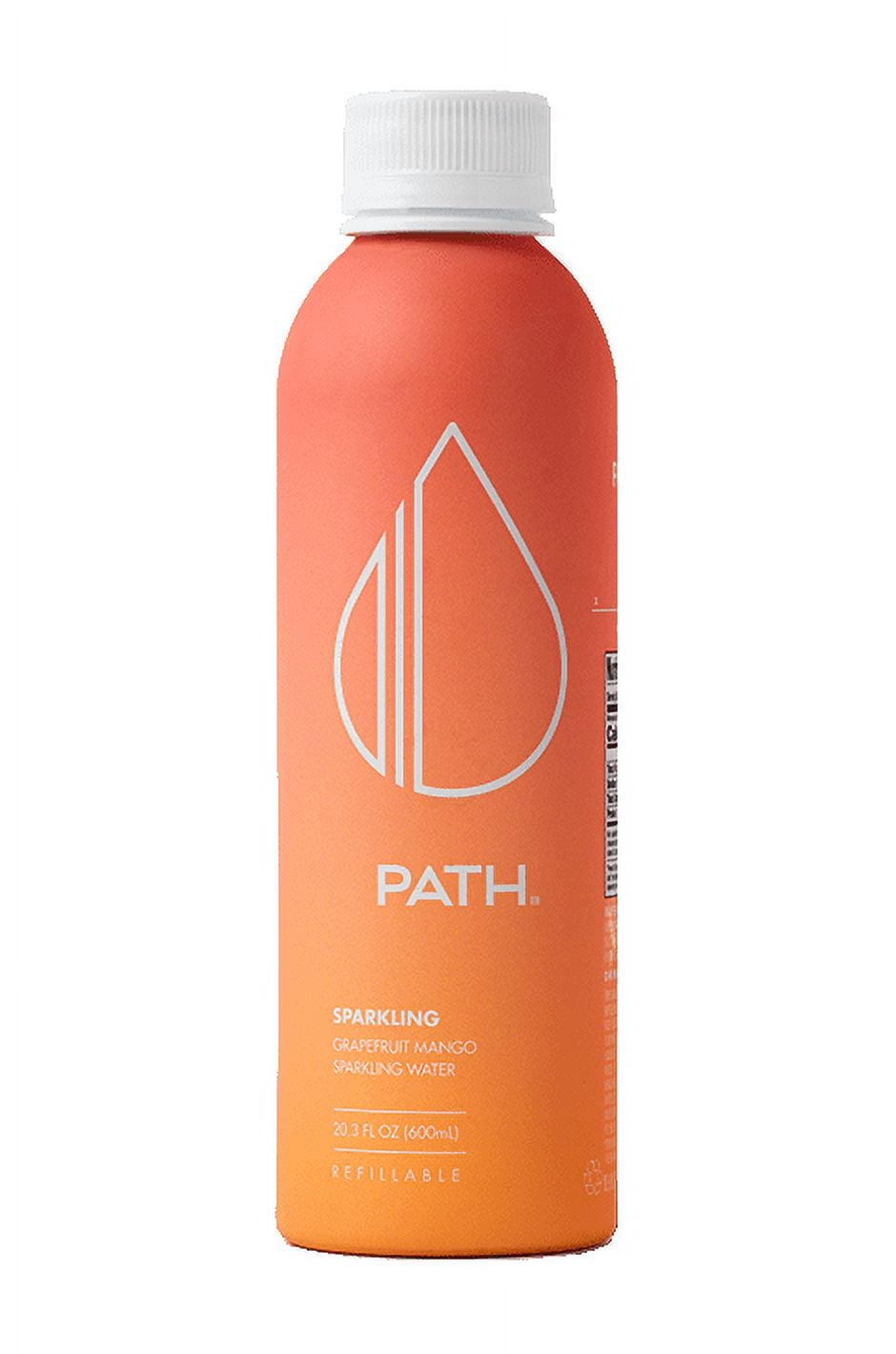 Pack of 12, Path Grapefruit Mango Sparkling Water, 20.3 fl oz