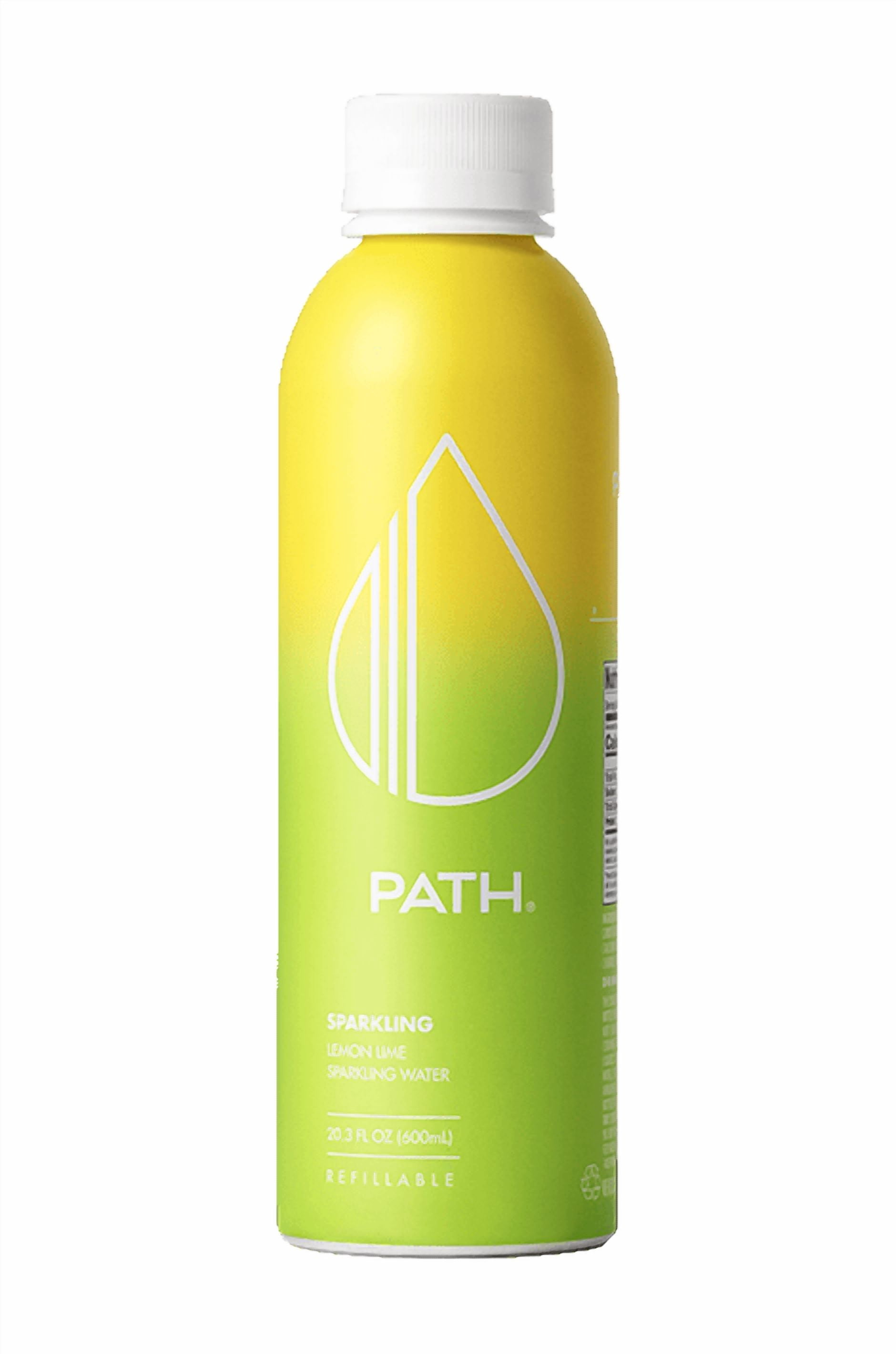 (Pack of 12), Path Lemon Lime Sparkling Flavored Water, 20.3 fl oz