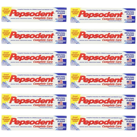 Pack of (12) Pepsodent Complete Care Toothpaste Original Flavor, 5.5 oz