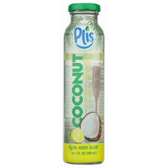 Pack of 12, Plis Pulp Free Coconut Lemonade, 10.1 fl oz