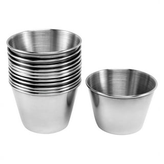 Artcome 30 Pack Stainless Steel Condiment Sauce Cups Great for Dipping and  Portion Cups, 2.5 oz
