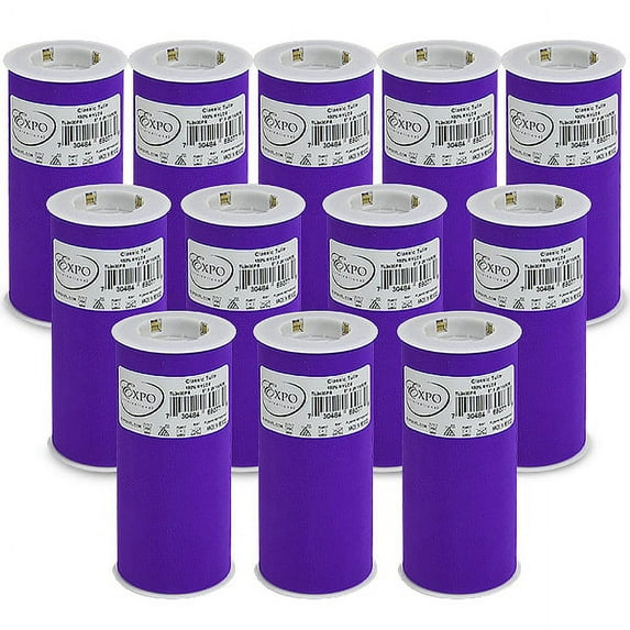 Pack of 12 Premium Matte Tulle Spool of 6-inch X 25 Yards