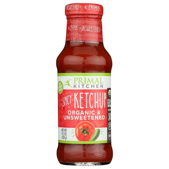 Pack of 12, Primal Kitchen Spicy Organic Unsweetened Ketchup, 11.3 oz