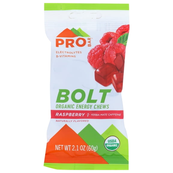 Pack of 12, Probar Raspberry BOLT Energy Chews, 2.1 oz