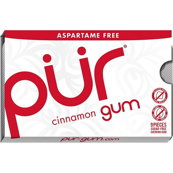 Pack of 12, Pur Gum Cinnamon, 9 Count