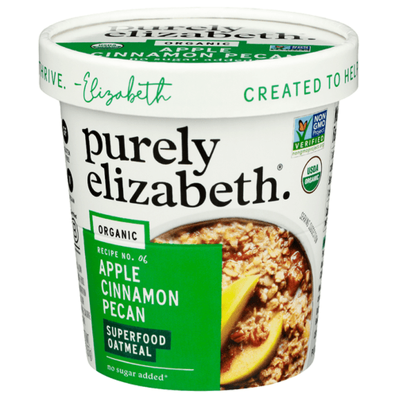 (Pack of 12) Purely Elizabeth Oatmeal Cup Apple Cinnamon 2 Oz