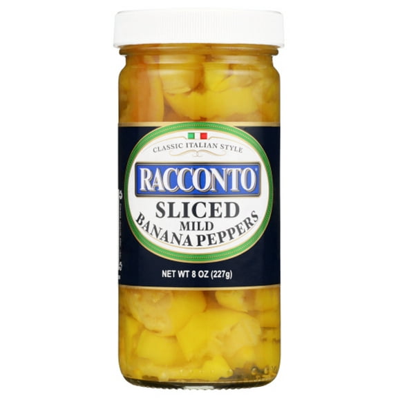 Pack of 12 RACCOTO Banana Peppers Sliced 8 oz