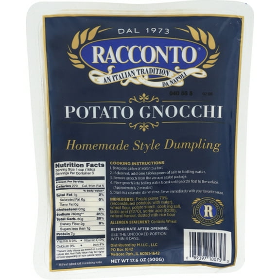 (Pack of 12) Racconto Pasta Pesto Gnocchi 17.6 Oz