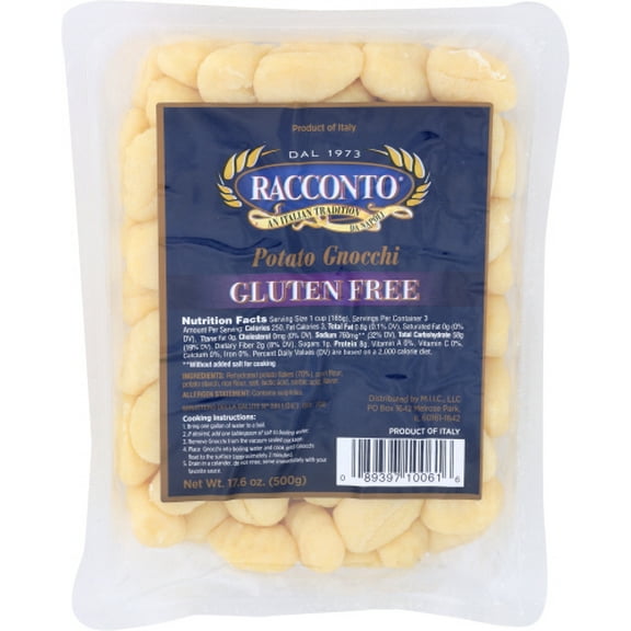 Pack of 12 Racconto Potato Gnocchi Pasta 17.6 oz