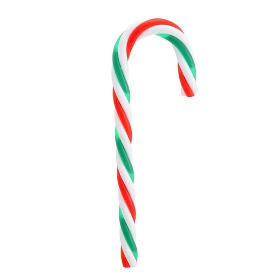 Pack of 12 Red Green and White Striped Candy Cane Christmas Ornaments 5.75"