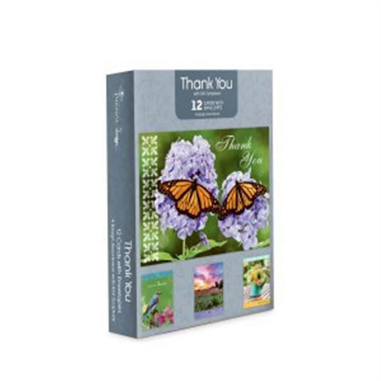 Pack of 12 Religious Thank You Cards, Boxed Enclosure Cards 4 Designs