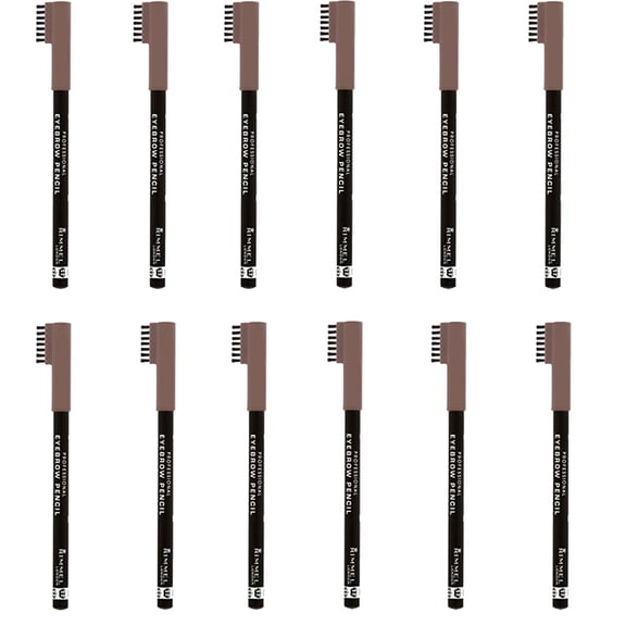 Pack of (12) Rimmel Professional Eyebrow Hazel 002, 0.05 Ounces