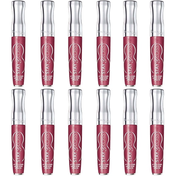 Pack of (12) Rimmel Stay Glossy Rim Oh My Gloss! Lip Gloss, Captivate Me!, 0.18 Fluid Ounce