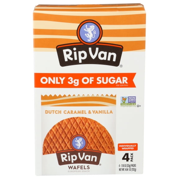 (Pack of 12) Rip Van Cookie Waffle Caramel Vanilla 4.64 oz