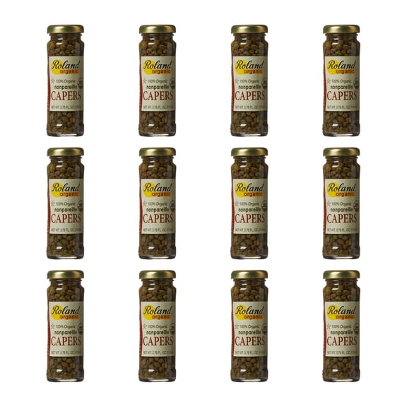 (Pack of 12) Roland Organic Nonpareille Capers 3.75 Oz