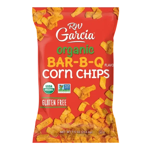 (Pack of 12), Rw Garcia Organic BBQ Corn Chips, 7.5 oz