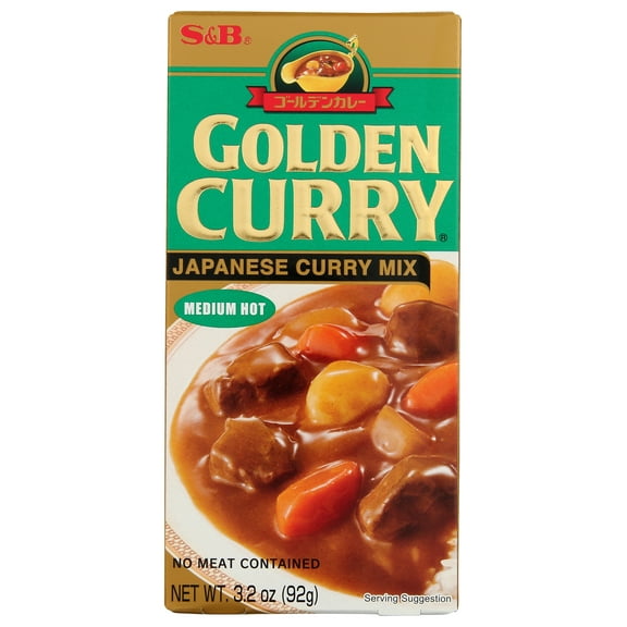 Pack of 12, S & B Golden Curry Mix Medium Hot, 3.2 oz