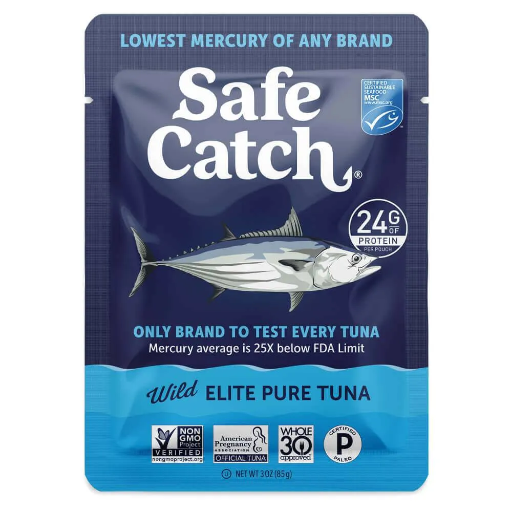 Pack of 12, Safecatch Elite Wild Tuna Pouch, 3 oz