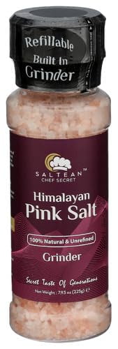 (Pack of 12) Saltean Chef Secret Pink Himalayan Salt Pet Grinder 7.93 Oz