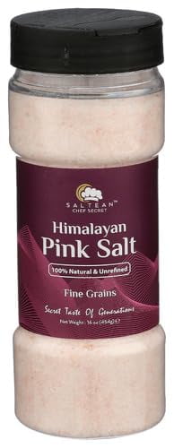 (Pack of 12) Saltean Chef Secret Salt Pink Himalayan Deluxe Flip Shaker 1 Lb