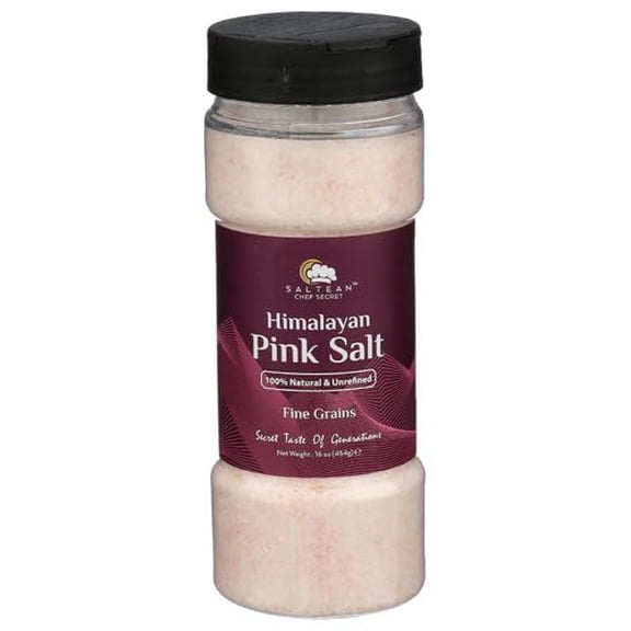(Pack of 12) Saltean Chef Secret Salt Pink Himalayan Deluxe Flip Shaker 1 Lb