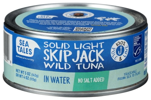 Pack of 12 Sea Tales Skipjack Tuna MSC Water and Salt 5 oz
