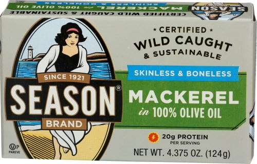 Pack of 12 Seasons Mackerel Fillets 4.375 oz