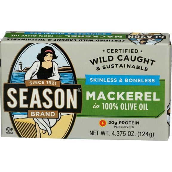 Pack of 12 Seasons Mackerel Fillets 4.375 oz