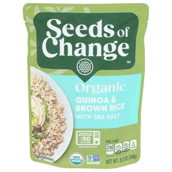 (Pack of 12) Seeds of Change Organic Quinoa & Brown Rice Sea Salt 8.5 oz