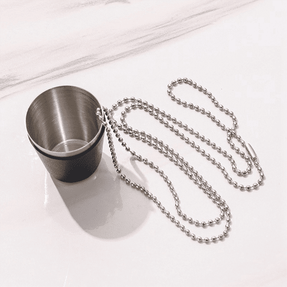 Pack of 12 Shot Cups Metal for Hanging Glasses Stainless Steel with Chain Glass 30ml Cup Parties,B