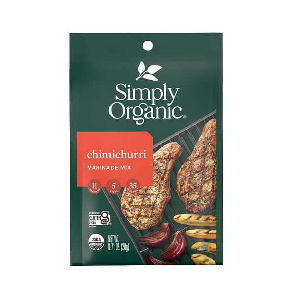 (Pack of 12), Simply Organic Chimichurri Marinade Mix, 0.71 oz