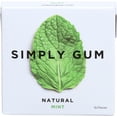 thumbnail image 1 of Pack of 12, Simplygum Natural Mint Chewing Gum, 15 Count, 1 of 6