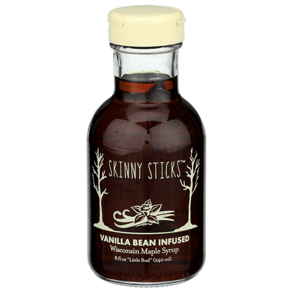 (Pack of 12) Skinny Stick Syrup Maple Vanilla Bean Infused 8 Fo