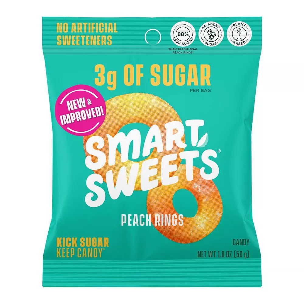 Peach Rings Label Pack of 12, Smartsweets Peach Rings, 1.8 oz - Walmart.com