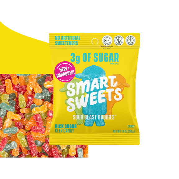 Pack of 12, Smartsweets Sour Blast Buddies, 1.8 oz