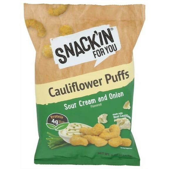 (Pack of 12) Snackin For You Puff Cliflower Sour Cream & Onion 4 oz