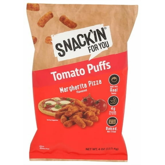 (Pack of 12) Snackin For You Puffs Tomato Margherita Pizza 4 oz