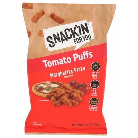 (Pack of 12) Snackin For You Puffs Tomato Margherita Pizza 4 oz