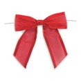 thumbnail image 1 of Pack of 12, Solid Red Pre-Tied Sheer Bows Organza w/Satin Edge 1.5" Ribbon Perfect for Christmas & Valentine's Day, Quick & Easy to Use, 1 of 1