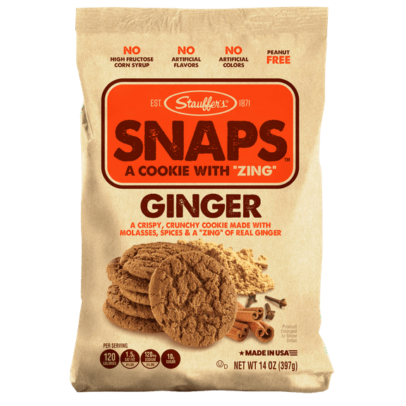 Pack of 12, Stauffer Ginger Snaps Cookies, 14 oz