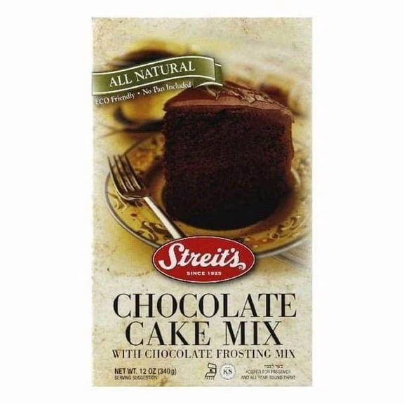 Pack of 12, Streits Chocolate Cake Mix No Pan, 12 oz