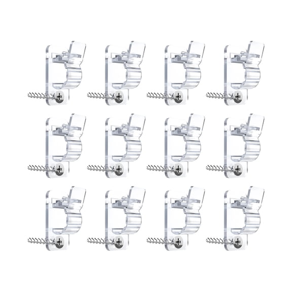 Pack of 12 Sturdy Cable Fixer Clips and Screws Set for Efficient Wire Management in Homes Office Workshop