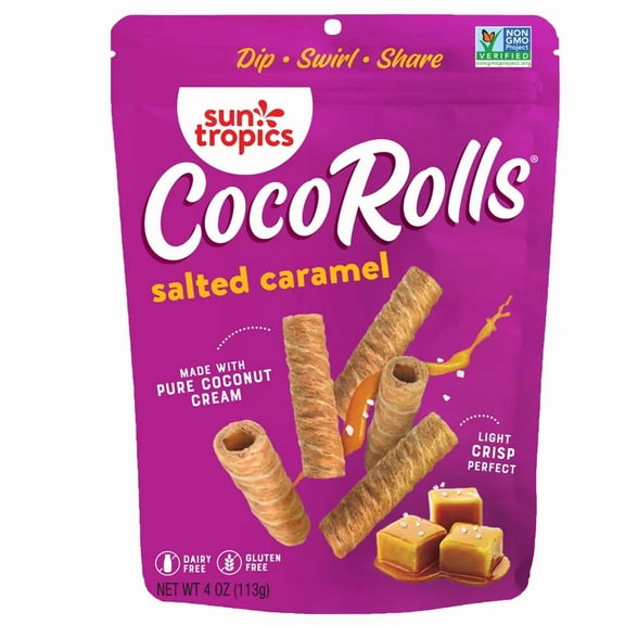 Pack of 12, Sun Tropics Salted Caramel CocoRolls, 4 oz