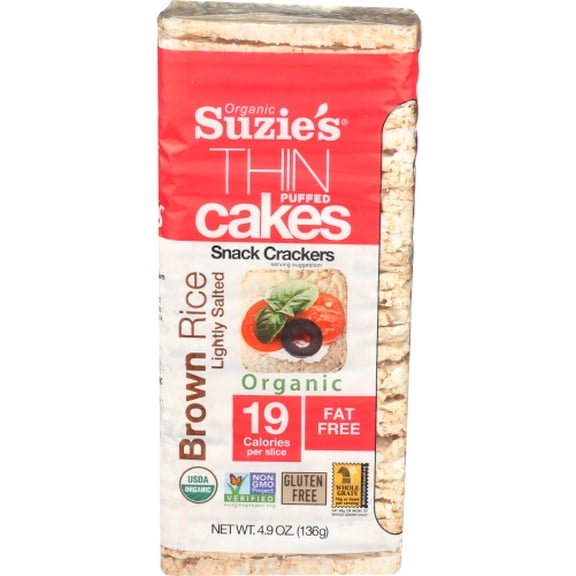 (Pack of 12) Suzie's Puffed Brown Rice Salted 4.9 Oz