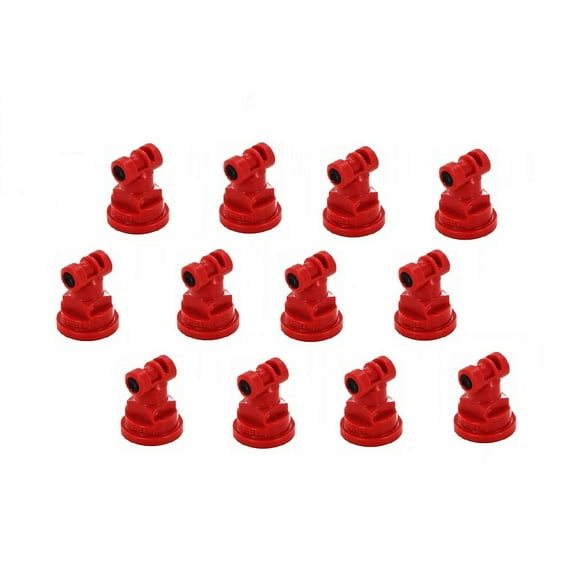 Pack of 12 - TeeJet Wide Angle Flat Spray Tips Red 110 Polymer Visiflo Farmer Bob's Parts TT11004-VP